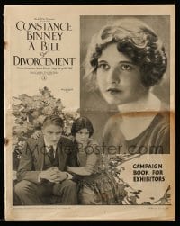 8d048 BILL OF DIVORCEMENT pressbook 1922 Constance Binney in Clemence Danes's terrific stage hit!