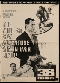 8d004 36 HOURS pressbook 1965 James Garner with gun, sexy Eva Marie Saint, Rod Taylor, WWII!
