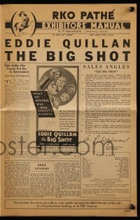 8d047 BIG SHOT pressbook 1931 Eddie Quillan, Maureen O'Sullivan, Mary Nolan, cool poster images!