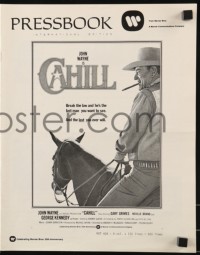 8d075 CAHILL int'l pressbook 1973 classic United States Marshall big John Wayne, different!