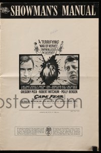 8d078 CAPE FEAR pressbook 1962 Gregory Peck, Robert Mitchum, Polly Bergen, film noir!