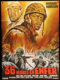 8f483 36 HOURS IN HELL French 1p 1970 Roberto Bianchi's 36 ore all'inferno, Belinsky WWII art!