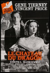 8f025 DRAGONWYCK French 32x47 R1990s different c/u of Gene Tierney & Vincent Price, Ernst Lubitsch!