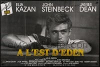 8f026 EAST OF EDEN French 32x47 R1990s great close up of James Dean, John Steinbeck, Elia Kazan!