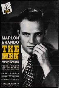 8f036 MEN French 32x47 R1990s very first Marlon Brando, directed by Fred Zinnemann, different!