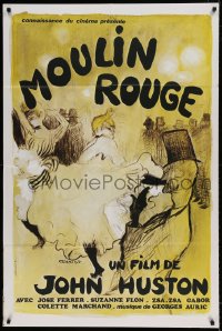 8f037 MOULIN ROUGE French 32x47 R1980s Jose Ferrer as Toulouse-Lautrec, different Gaborit art!