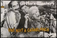 8f039 NIGHT IN CASABLANCA French 32x47 R1990s different c/u of Marx Brothers, Groucho, Chico & Harpo