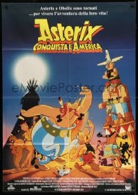 8f248 ASTERIX IN AMERICA Italian 1p 1994 Gerhard Hahn's Asterix et les indiens, Uderzo art!