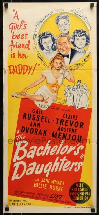8g776 BACHELOR'S DAUGHTERS Aust daybill 1946 Gail Russell, Claire Trevor, Ann Dvorak, Jane Wyatt