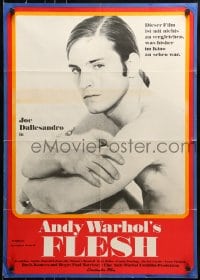 8g515 ANDY WARHOL'S FLESH German 1970 Cinema Verite, different close-up of naked Joe Dallesandro!