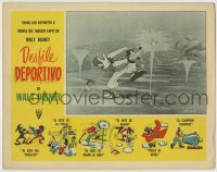 8g021 DESFILE DEPORTIVO Mexican LC 1950s Walt Disney, great cartoon image of Goofy with cannon!