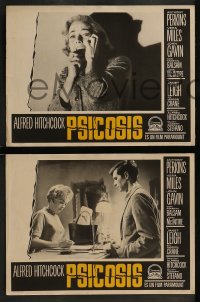 8g042 PSYCHO 10 Spanish LCs 1961 sexy Janet Leigh, Anthony Perkins, Alfred Hitchcock classic!
