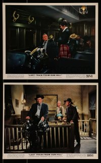 8h207 LAST TRAIN FROM GUN HILL 2 color 8x10 stills 1959 Kirk Douglas, Carolyn Jones, Sturges!
