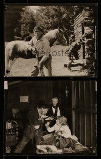 8h982 TESTING BLOCK 2 8x10 stills 1920 gambling western cowboy William S. Hart & sexy Eva Novak!