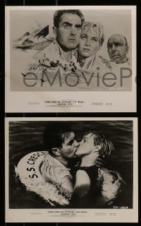 8h664 ABANDON SHIP 5 8x10 stills 1957 Tyrone Power & 25 survivors in a lifeboat!
