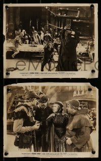 8h759 ADVENTURES OF ROBIN HOOD 4 8x10.25 stills 1938 Errol Flynn, De Havilland, adventure classic!