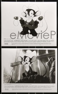 8h500 AMERICAN TAIL: FIEVEL GOES WEST 7 8x10 stills 1991 animated cartoon mouse cowboy western!