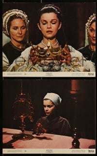 8h166 ANNE OF THE THOUSAND DAYS 5 color 8x10 stills 1970 Richard Burton, Bujold as Anne Boleyn!
