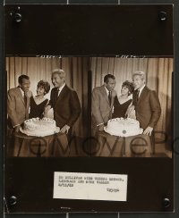 8h918 ED SULLIVAN SHOW 2 TV 8x10 stills 1962 guest stars Liberace, Teresa Brewer, Rudy Vallee!