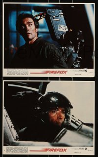 8h182 FIREFOX 4 8x10 mini LCs 1982 Clint Eastwood, cool flying images w/ military fighter jet!