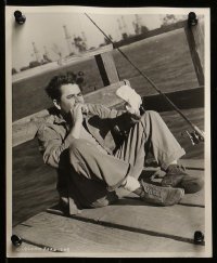 8h524 GLENN FORD 7 deluxe 8x10 stills 1946 Gilda, on his boat and on pier w/his dog Jippo, Cronenweth!