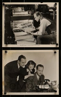 8h746 TELL NO TALES 5 8x10 stills 1939 great images of newspaper man Melvyn Douglas, Louise Platt!