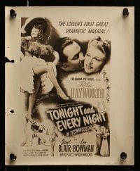 8h333 TONIGHT & EVERY NIGHT 11 8x10 stills 1944 sexy showgirl Rita Hayworth, Bowman, Blair, Platt!