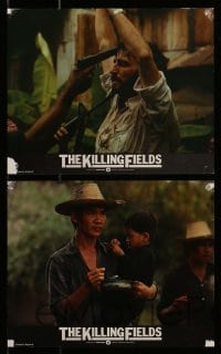 8h062 KILLING FIELDS 7 color English FOH LCs 1984 Joffe, Waterston, Malkovich, Dr. Haing S. Ngor!