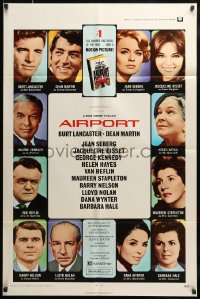 8j030 AIRPORT 1sh 1970 Burt Lancaster, Dean Martin, Jacqueline Bisset, Jean Seberg & more!