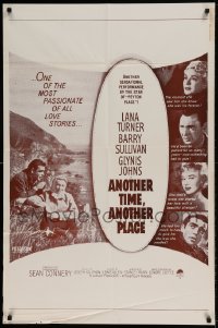 8j053 ANOTHER TIME ANOTHER PLACE military 1sh R1960s sexy Lana Turner has an affair with young Sean Connery!