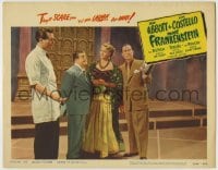 8k379 ABBOTT & COSTELLO MEET FRANKENSTEIN LC #4 R1956 Bud & Lou with pretty Jane Randolph!