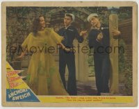 8k393 ANCHORS AWEIGH LC #7 1945 Frank Sinatra sings a love song to help Gene Kelly & Grayson!