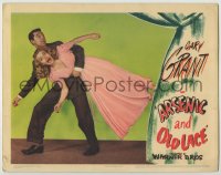 8k401 ARSENIC & OLD LACE LC 1944 c/u of scared Cary Grant carrying Priscilla Lane, Frank Capra