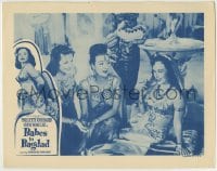 8k407 BABES IN BAGDAD LC R1950s great close up of sexy Paulette Goddard with harem girls!