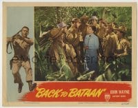 8k410 BACK TO BATAAN LC 1945 Beulah Bondi surrounded by soldiers in the Philippines jungle!