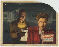 8k412 BACKLASH LC #4 1947 creepy John Eldredge stares and smiles at Jean Rogers!