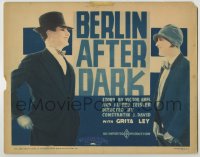 8k030 BERLIN AFTER DARK TC 1929 Gritta Ley, Kurt Gerron, Vom Tater Fehlt Jede Spur, ultra rare!