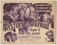 8k046 BRENDA STARR REPORTER chapter 13 TC 1945 Joan Woodbury, serial, The Mystery of the Payroll!