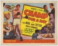 8k058 CHAMP FOR A DAY TC 1953 full-length image of boxer Alex Nicol, sexy Audrey Totter!