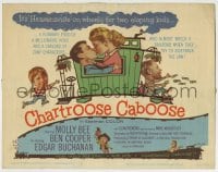 8k060 CHARTROOSE CABOOSE TC 1960 Edgar Buchanan, Molly Bee, Ben Cooper, wacky train art!