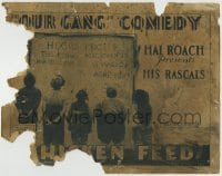 8k064 CHICKEN FEED TC 1927 Joe Cobb, Farina & Our Gang kids looking at magic show sign, Hal Roach!