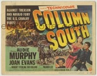 8k067 COLUMN SOUTH TC 1953 U.S. cavalryman Audie Murphy against treason & Navajo fury, cool art!
