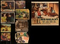 8m080 LOT OF 9 LOBBY CARDS 1940s-1950s from a variety of different movies, MUCH lesser condition!