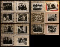 8m067 LOT OF 14 8X10 STILLS ON 11X14 PRINTED BACKGROUNDS 1930s scenes from a variety of movies!