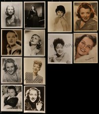8m324 LOT OF 12 8X10 STILLS OF FEMALE PORTRAITS 1930s-1950s great images of beautiful actresses!