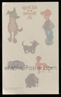 8m260 LOT OF 100 ALL DOGS GO TO HEAVEN 2 TEMPORARY TATTOOS 1996 all the canine cartoon characters!