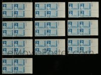 8m224 LOT OF 10 ABRAHAM LINCOLN'S GETTYSBURG ADDRESS STAMP PLATE BLOCKS 1940s w/40 stamps in all!