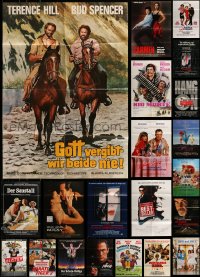 8m064 LOT OF 25 FOLDED GERMAN A1 POSTERS 1970s-1990s great images from a variety of movies!