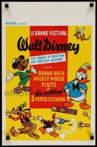 8p076 LE GRAND FESTIVAL WALT DISNEY Belgian 1970s ITK cartoon art of Donald Duck, Mickey & Goofy!