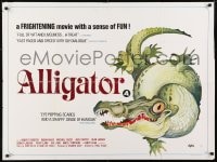 8p332 ALLIGATOR British quad 1980 cool different artwork of twisted alligator by J. Lamb!